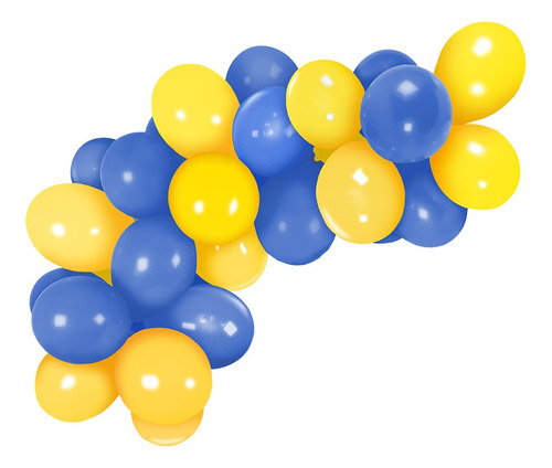 Guirnalda De Globos Azul Y Amarillo Globox Para Decoración