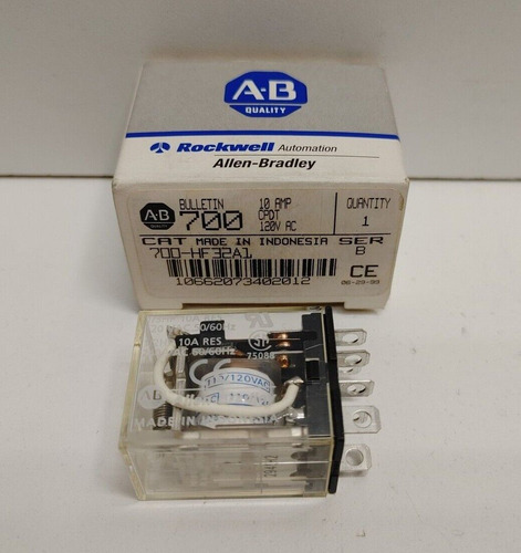 New Old Stock! Allen-bradley Ser.b 10a Dpdt 120v Coil Re Ccm