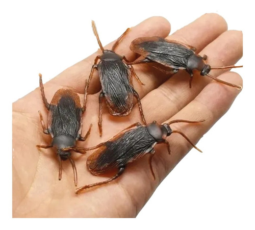 Cucarachas De Goma X 10 Decoracion Halloween Insectos Bichos