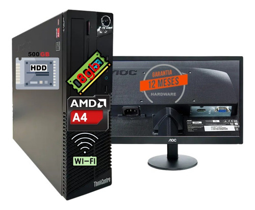 Pc+mon M79 Amd A4-8350 8gb 500gbhdd Facturagarantia12 Meses (Reacondicionado)