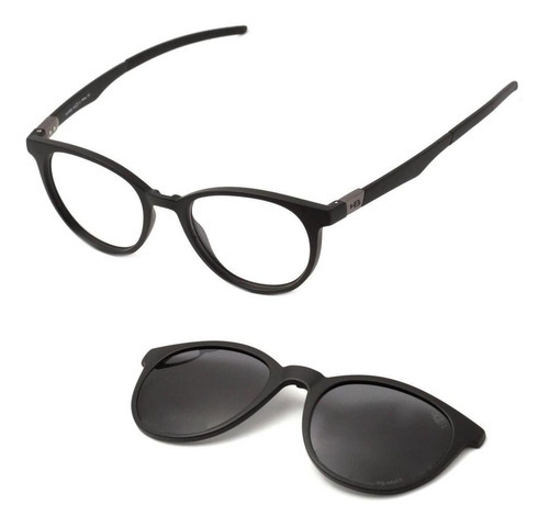 Óculos Hb Duotech 0253 Clip On Matte Black Polarized Gray