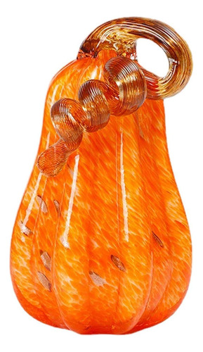 Figura De Calabaza De Cristal Con Decoración De Calabaza Par