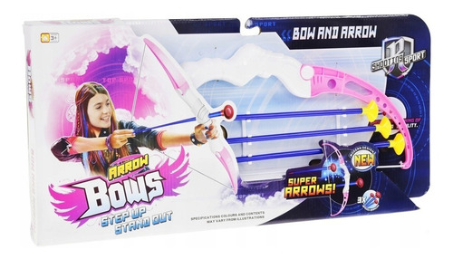 Conjunto De Arco Y Flechas Rosa Nena Super Bow - 10273