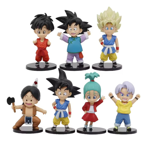 Colección 7 Figuras Dragon Ball Z 10cm Goku Y Más Calidad +