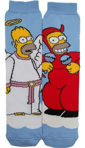 Medias 3/4 Homero Simpson Angel Y Diablo (los Simpson)