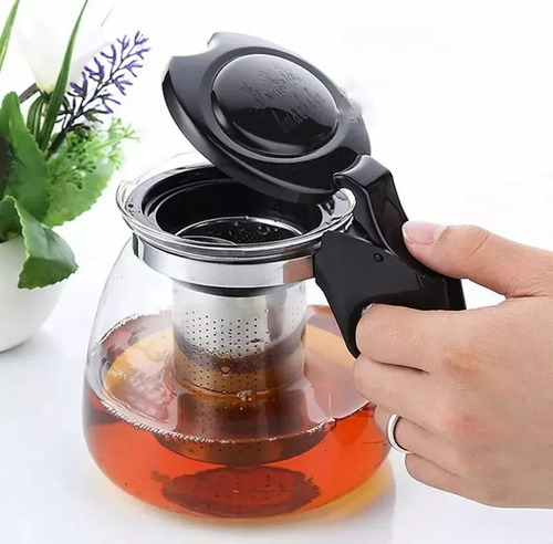 Hervidor de vidrio con infusor de acero inoxidable 700 ml