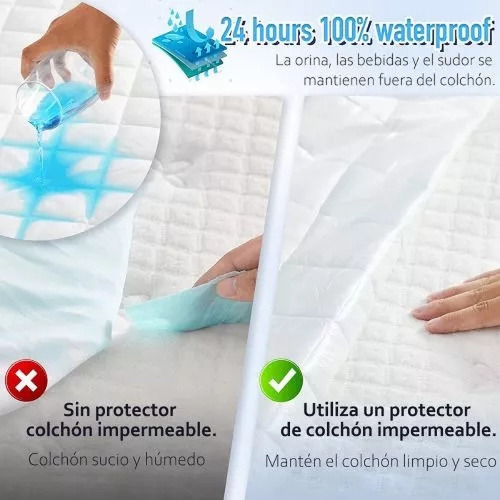 Para De Cubrecolchón Impermeable Protector De Colchón