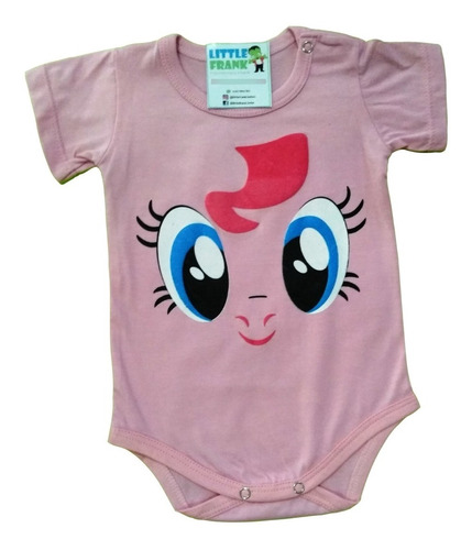 Body Para Bebe Pinkie Pie Rosa Estampa Relieve Manga Corta