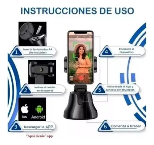 Soporte Para Celular Robótico 360°con Seguimiento
