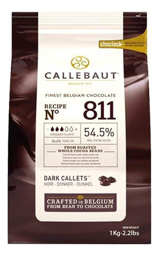 Chocolate Belga Dark Callets 811 54.5% 1kg Callebaut