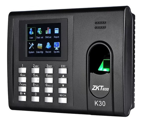 Control Biometrico de Acceso con Batería Zkteco K30 Pro Color Negro