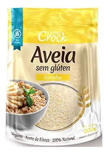 Farinha De Aveia Sem GlĂșten Vegano Leve Crock 200g