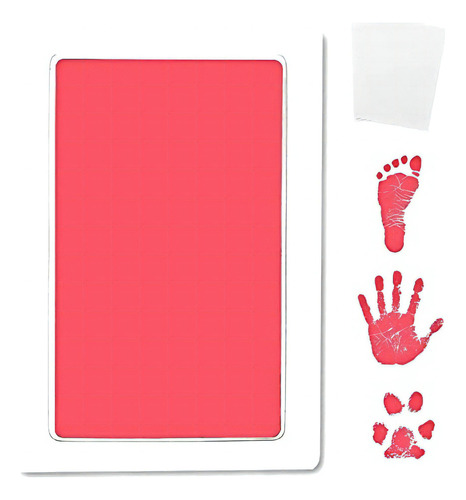 Kit De Impresion Para Huellas De Recien Nacido,color Rosa