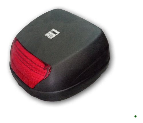 Imagen 2 de 4 de Maleta 28l Negra Lente Rojo Protork Con Base Moto