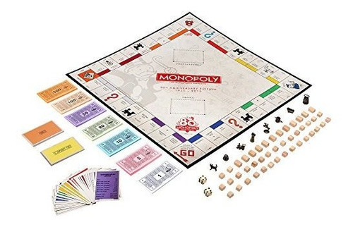 Juego De Mesa-  Monopoly Edición 80 Aniversario