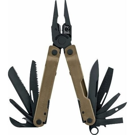 Pinza Plegable Tactica Leatherman Rebar Coyote 17 Usos Fund