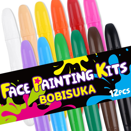 Bobisuka Kit Palo Pintura Facial Para Cuerpo 12 Color Base