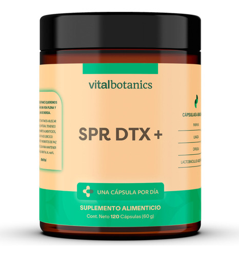 Suplemento Spr Dtx+ 120 Caps 500mg Probiótico Vitalbotanics Sabor CLN_CLENS_120
