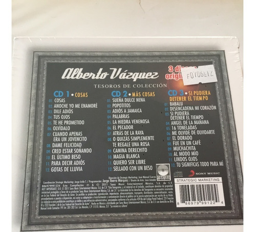 Alberto Vasquez - Tesoros De Coleccion - Cd - Disco Pack (Usado)