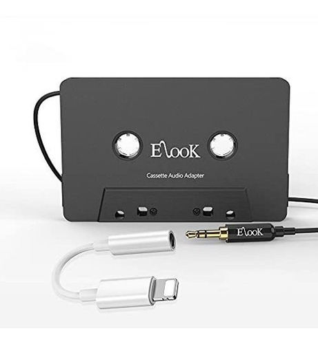 Kit De Adaptador Auxiliar Elook Cassette Para Coche, Incluye