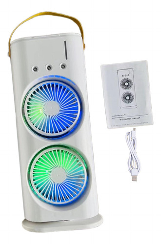 Ventilador De Escritorio Portátil 2 Ventiladores Ligeros De