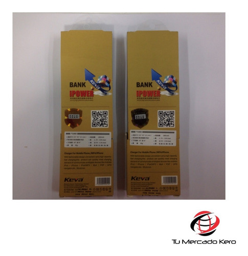 Cargador Portátil Power Bank Marca Keva 2800 Mah