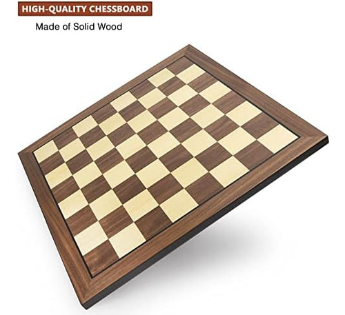 Amerous Tablero De Ajedrez De Madera De 17 Pulgadas Solament