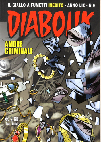 Diabolik Anno Lix N° 9 - Amore Criminale - 132 Páginas - Em Italiano - Editora Astorina - Formato 12 X 17 - Capa Mole - 2020 - Bonellihq B23