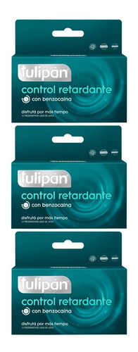 Tulipán Preservativos Látex Control Retardante 3 Cajas X12u