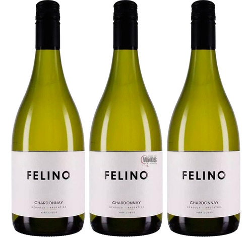 Vino Felino Brand Chardonnay Viña Cobos 750 Ml X3 Unidades