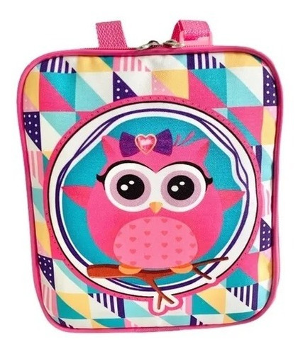 Imagem 7 de 9 de Kit Mochila Infantil Corujinha Coruja Feminina Rodinhas G