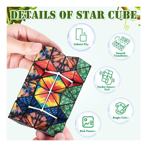 2 En 1 Estrella Cube Magic Cube Set, Infinity Cube Fidget De