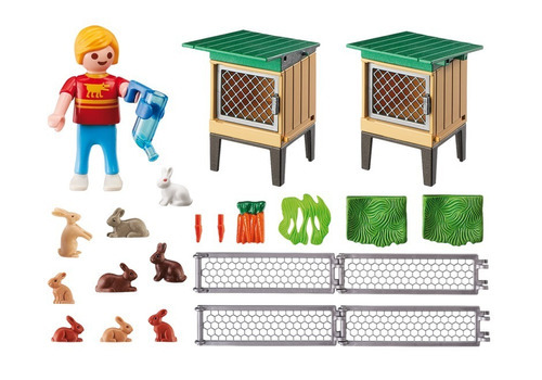 Playmobil 6140 Country Granja Conejeras Conejos Orig Intek
