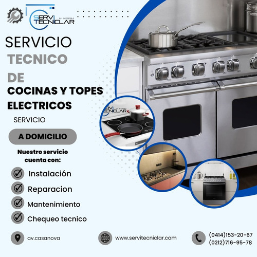 Reparación Cocinas Tope Horno Gas/ Electrico/industriales