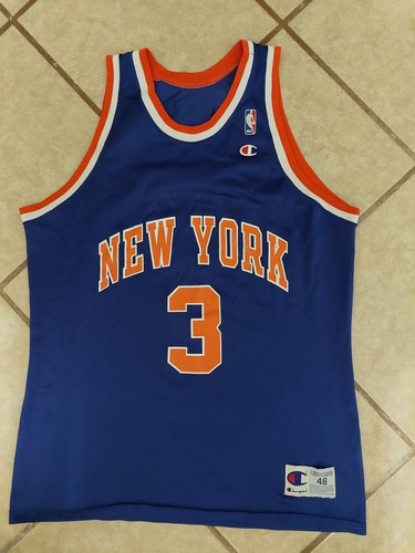 Jersey Nba New York Kincks John Starks, Champion T-48