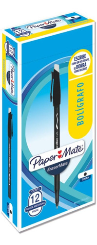 12 Plumas Paper Mate Bolígrafo Borrable Tinta Escoger Color