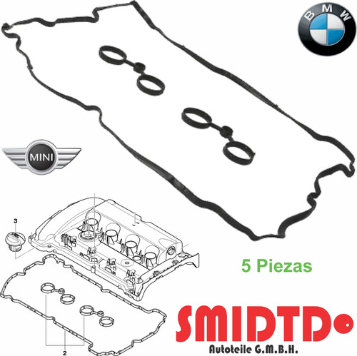 5 Juntas Tapa Punterias Mini Cooper Coupe S Jcw 11-12 R58