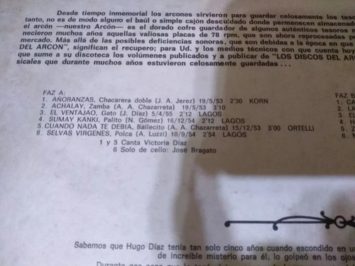 Vinilo Lp Hugo Diaz Cantares De Mi Tierra Palermo Envios Estándar (Usado)