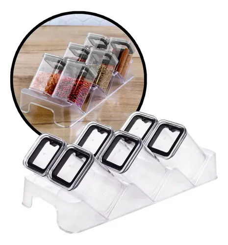 Porta Temperos Condimentos Organizador De Gaveta  Herméticos