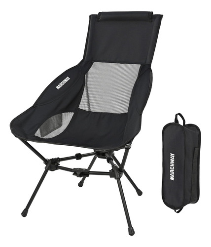 Silla De Camping Plegable Ligera Con Respaldo Alto Con Sopor