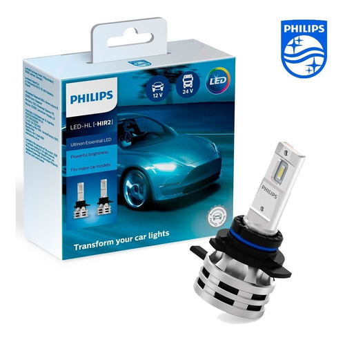 Lampara Philips Kit Led 9012 Hir2 12-24v 1500lm Ultinon Esse