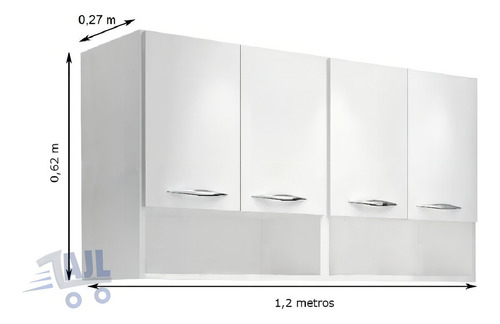 Armário Embutido Modulado Na Parede 4 Portas Branco Lindo