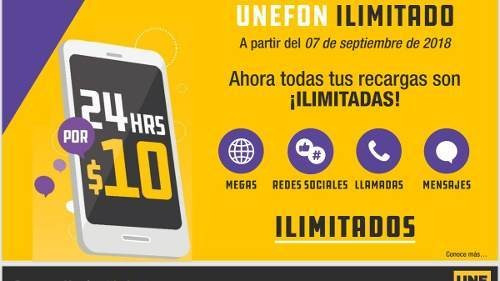 Chip Unefon Ilimitado 20 Dias Internet Full En Todo México