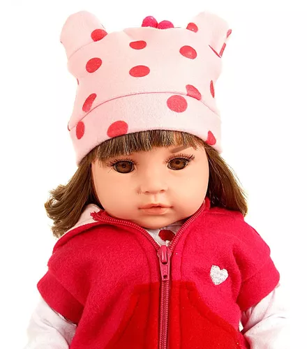 Bebe Reborn Girafinha Menina 100% Silicone 48cm - R$ 388,9