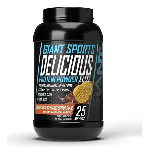Giant Sports Delicious Elite Protein Powder 2 Lbs / 25 Serv. Sabor Chocolate Peanut Butter