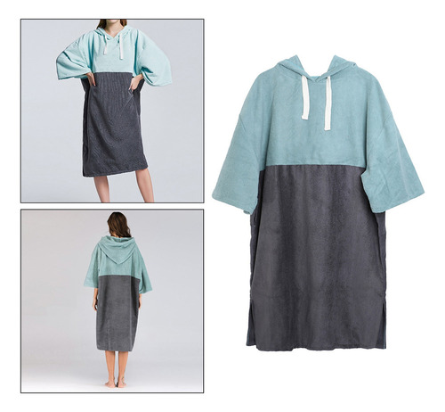 Toalla De Surf De Playa Unisex Toalla Poncho Cambiante Con