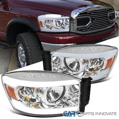 Fits Dodge 06-08 Ram 1500 2500 3500 Clear Headlights Lam Ttx