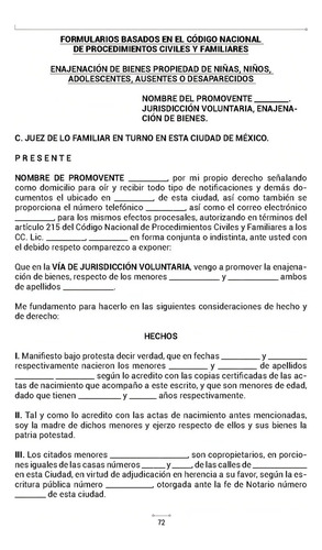 Jurisdicción Voluntaria (enajenación De Bienes, Tutores Y Curadores, Adopción Y Declaración De Ausencia)