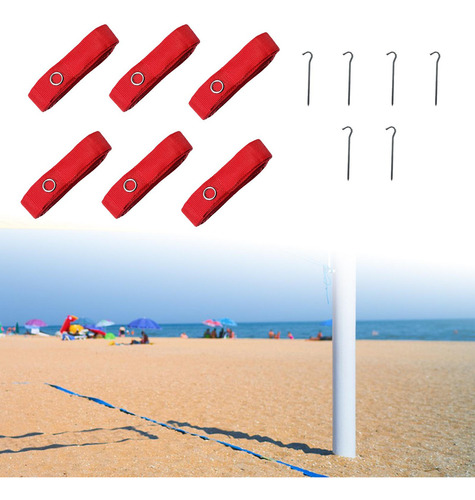 Para Juego De 6 Líneas De Voleibol De Playa Para Demarcar
