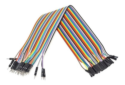 Cables Para Protoboard Macho Hembra 20cm X 40 Dupont Arduino